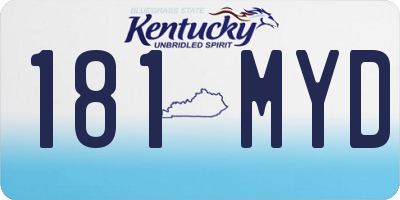 KY license plate 181MYD