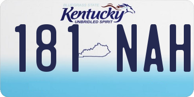 KY license plate 181NAH