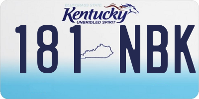 KY license plate 181NBK