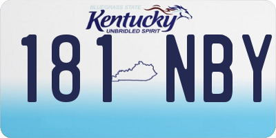 KY license plate 181NBY