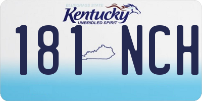 KY license plate 181NCH