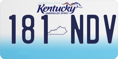 KY license plate 181NDV