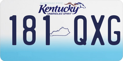 KY license plate 181QXG