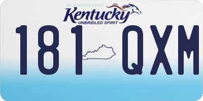 KY license plate 181QXM