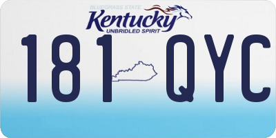KY license plate 181QYC