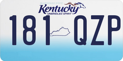 KY license plate 181QZP