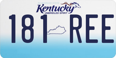 KY license plate 181REE
