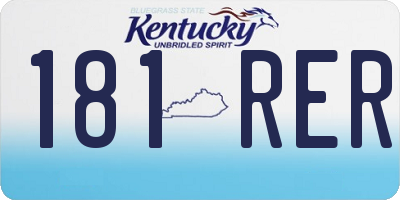KY license plate 181RER