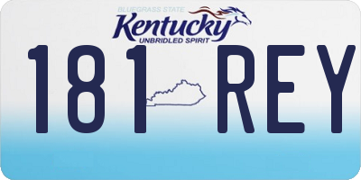 KY license plate 181REY