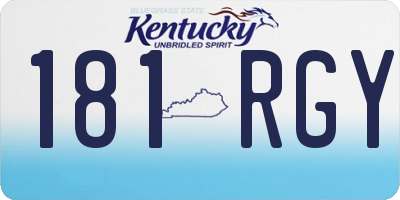 KY license plate 181RGY
