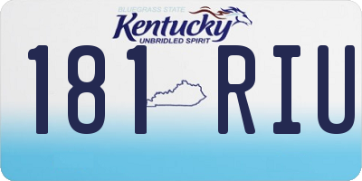 KY license plate 181RIU