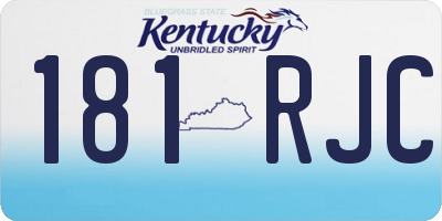 KY license plate 181RJC