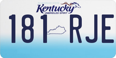 KY license plate 181RJE