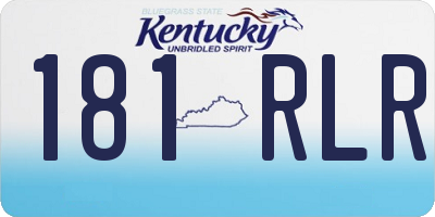KY license plate 181RLR