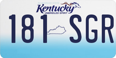 KY license plate 181SGR