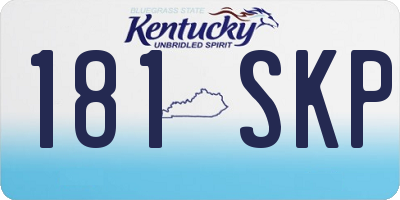 KY license plate 181SKP