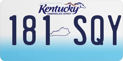KY license plate 181SQY