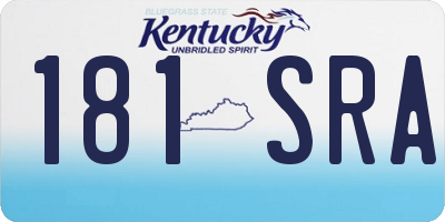 KY license plate 181SRA