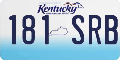 KY license plate 181SRB