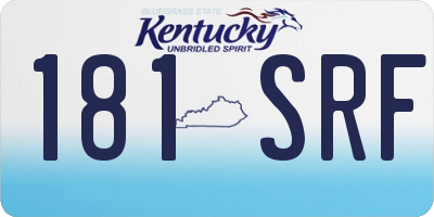 KY license plate 181SRF