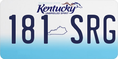 KY license plate 181SRG