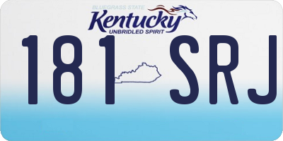 KY license plate 181SRJ