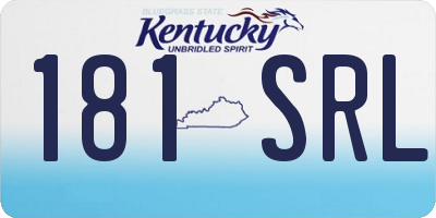 KY license plate 181SRL