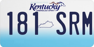 KY license plate 181SRM