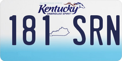 KY license plate 181SRN