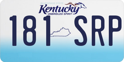 KY license plate 181SRP
