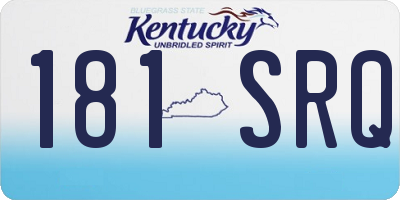KY license plate 181SRQ