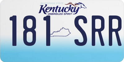 KY license plate 181SRR