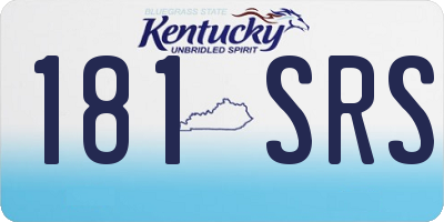 KY license plate 181SRS