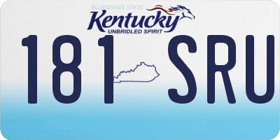 KY license plate 181SRU