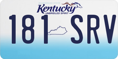 KY license plate 181SRV