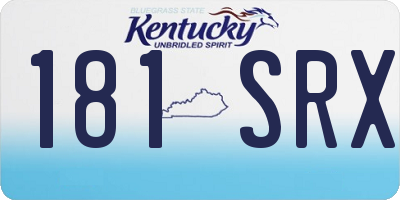 KY license plate 181SRX