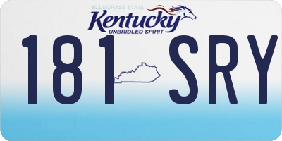 KY license plate 181SRY