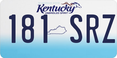 KY license plate 181SRZ