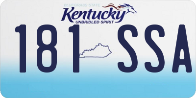 KY license plate 181SSA