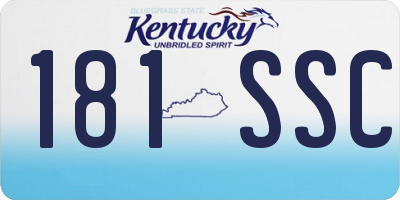 KY license plate 181SSC