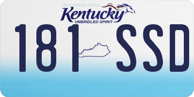 KY license plate 181SSD