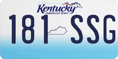 KY license plate 181SSG