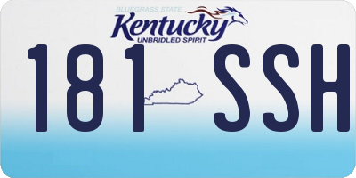 KY license plate 181SSH