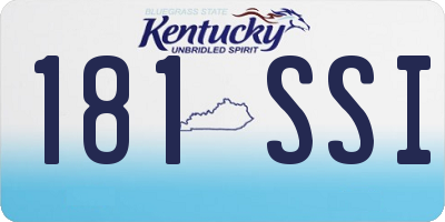 KY license plate 181SSI