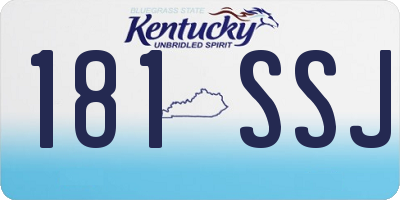 KY license plate 181SSJ