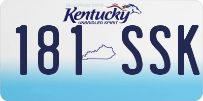 KY license plate 181SSK