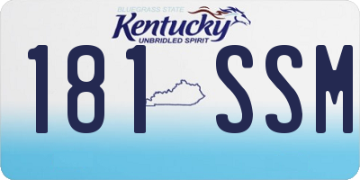 KY license plate 181SSM
