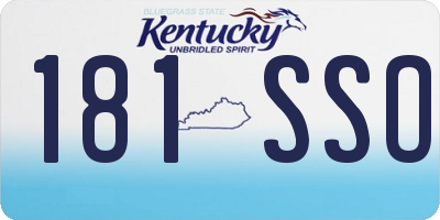 KY license plate 181SSO