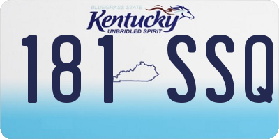 KY license plate 181SSQ