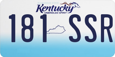 KY license plate 181SSR